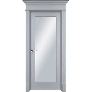 Межкомнатная дверь эмаль Нафта RAL 7047 остеклённая