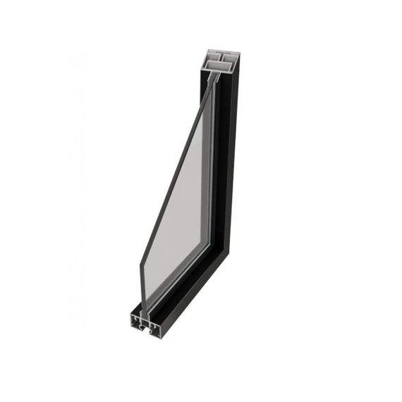 Алюминиевая межкомнатная дверь 3AХ вайт остеклённая