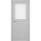 Межкомнатная дверь экошпон Турин 520.211 серый дуб остеклённая