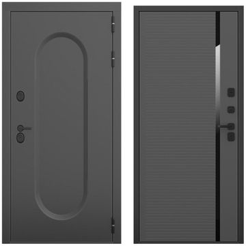 Входная дверь Мэмфис чёрный силк панель пиано