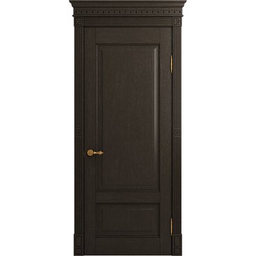 Межкомнатная дверь массив дуба Viporte Классика 1 шоколад глухая