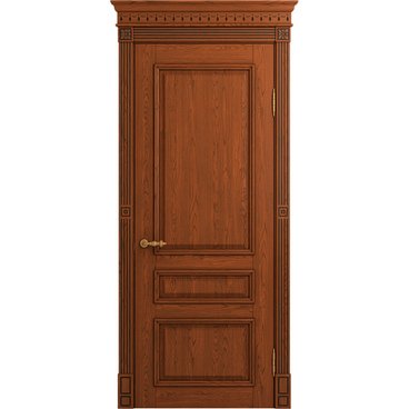 Межкомнатная дверь массив ясеня Viporte Рим табачный глухая