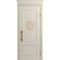Межкомнатная дверь массив дуба Статус белая эмаль патина золото глухая