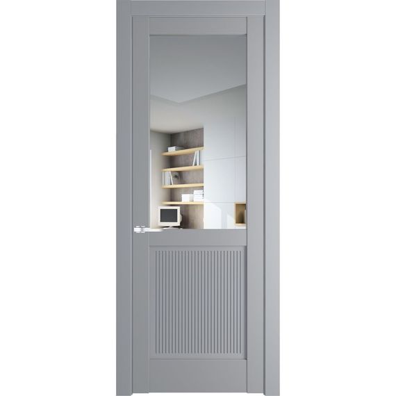 Межкомнатная дверь 2.2.2PM смоки остеклённая