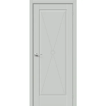 Межкомнатная дверь эмалит Прима-10.2 grey matt глухая