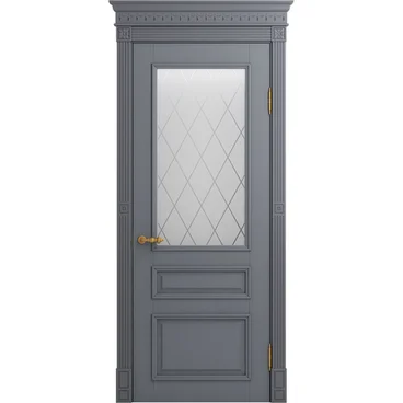 Межкомнатная дверь массив бука Viporte Рим тауп остеклённая