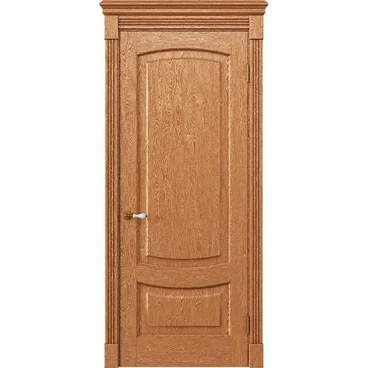 Межкомнатная дверь массив дуба Alvero Алина орех золотой глухая