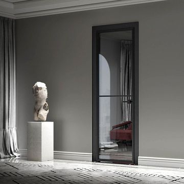 Межкомнатная алюминиевая дверь Loft-S 2 стекло прозрачное серое