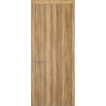 Межкомнатная дверь Квалитет К7 орех грецкий с алюминиевой кромкой