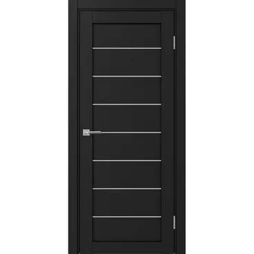 Межкомнатная дверь экошпон Турин 508.12 антрацит остеклённая