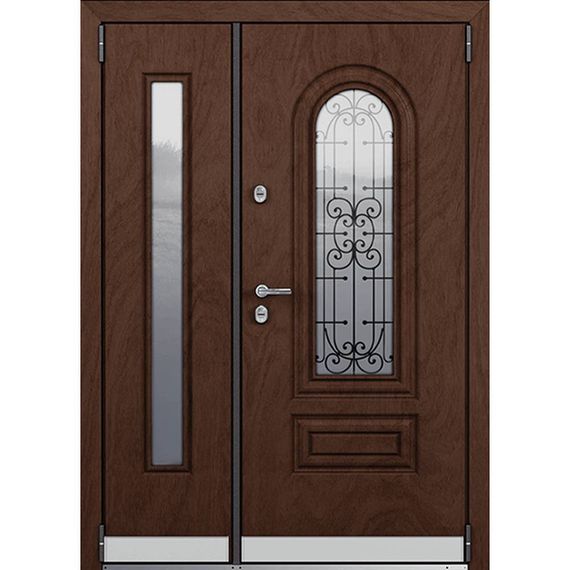 Входная двустворчатая дверь Snegir HOME PP Дуб коньяк SNG-2 Дуб коньяк SNG-2