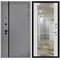 Входная дверь Президент Лайн ПВХ силк титан панель ПВХ белый снег с зеркалом