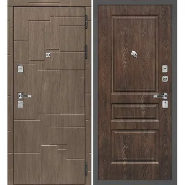 Входная дверь Домино дымчатая луна панель фрезерованная