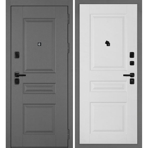 Входная дверь Октава-150 панель фрезерованная PR-150 белая