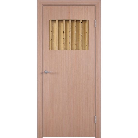 Межкомнатная дверь шпон fine line Гладкая белёный дуб глухая