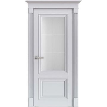 Межкомнатная дверь экошпон 81002 манхеттен остёкленная