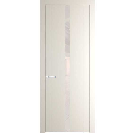 Межкомнатная дверь 1.8P перламутр белый остеклённая