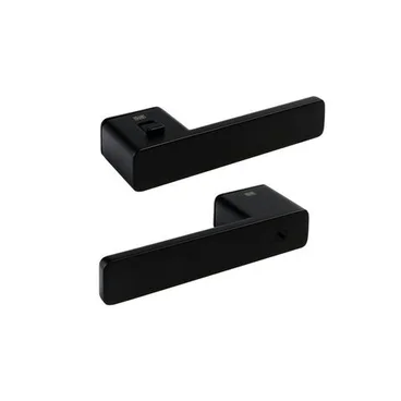 Дверная ручка со встроенным фиксатором R8 ONE чёрная матовая