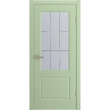 Межкомнатная дверь Патриция фисташковая эмаль RAL 6019 со стеклом