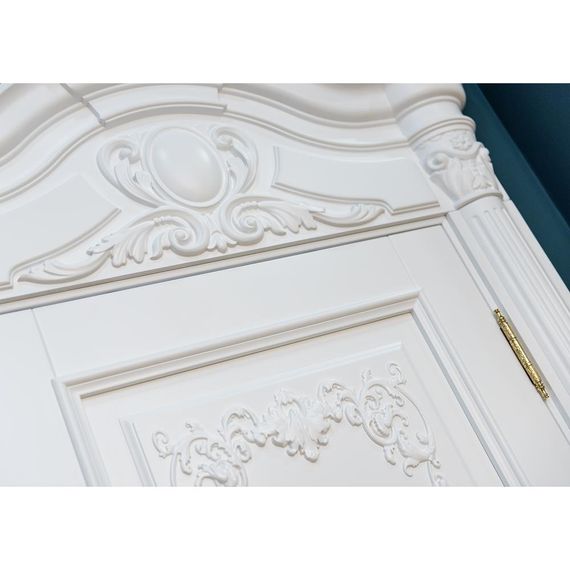 Дверь массив бука Лацио Ампир белая эмаль глухая