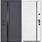 Входная уличная дверь Regidoors Обсидиан Термо серая эмаль МДФ белая эмаль