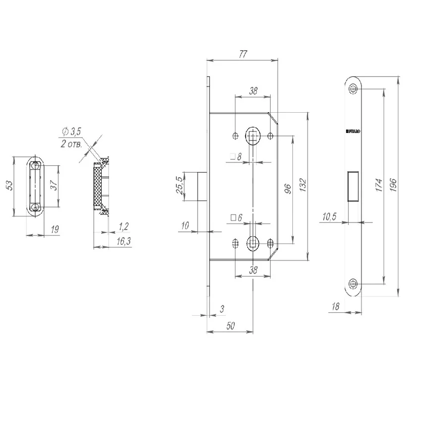 Замок магнитный Fuaro M96WC-50 - M85C-50