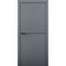 Межкомнатная дверь экошпон Палладий 2N антрацит Al Black Edition кромка глухая