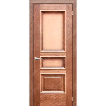 Межкомнатная дверь шпон Равена дуб морёный остеклённая