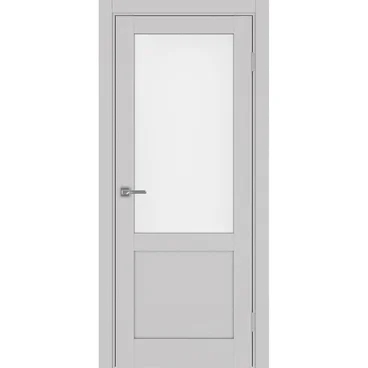 Межкомнатная дверь экошпон Турин 502.21 пепельный остеклённая