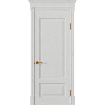 Межкомнатная дверь массив дуба Viporte Классика 1 бьянко глухая
