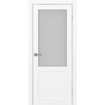 Межкомнатная дверь экошпон Турин 502.21 белый снежный остеклённая