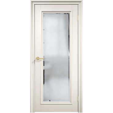 Межкомнатная дверь эмаль Дверцов Брессо 1 RAL 9010 остеклённая
