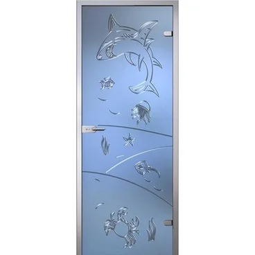 Межкомнатная стеклянная дверь АКМА Море стекло бесцветное матовое