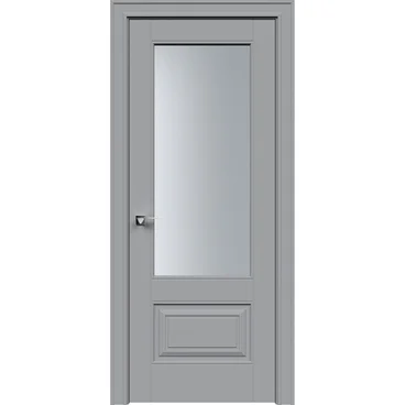 Межкомнатная дверь эмаль Дельта 2 серая со стеклом