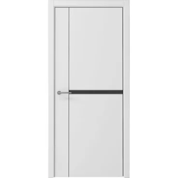 Межкомнатная дверь Графика 2 белая кромка ABS чёрная