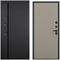 Входная дверь Пиано чёрный кварц панель шторм варм грей