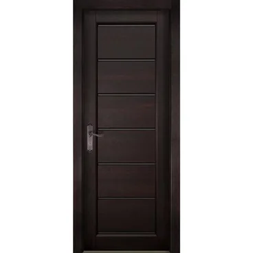 Межкомнатная дверь массив ольхи ОКА Премьер Плюс венге остеклённая