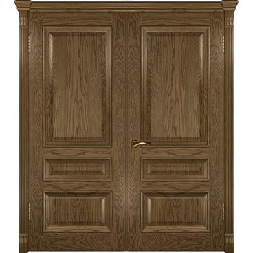 Межкомнатная дверь шпон Luxor Фараон 2 светлый морёный дуб распашная двустворчатая без стекла