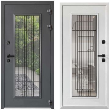 Входная уличная дверь AG 6149 Термо RAL 7024 антрацит RAL 9003 белый
