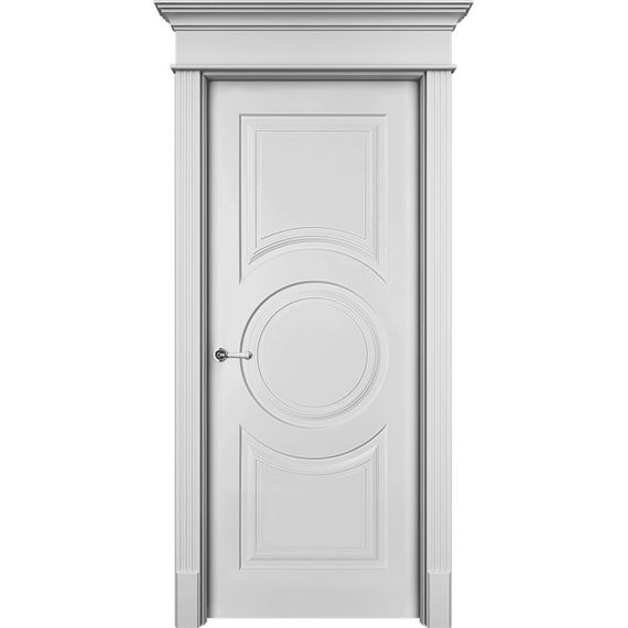 Межкомнатная дверь эмаль Ofram Метро белая глухая