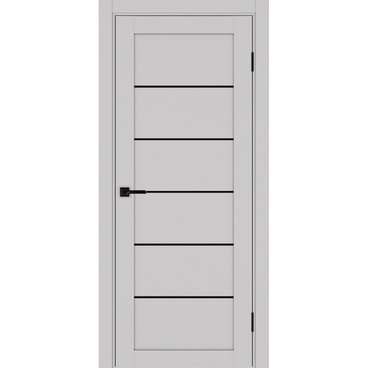 Межкомнатная дверь экошпон Турин 501АПП.1 пепельный с молдингом