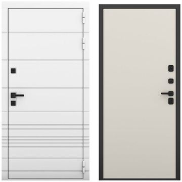 Входная дверь Бионика белый матовый панель гладкая