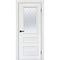 Межкомнатная дверь эмаль Багет 3 белый RAL 9003 остеклённая