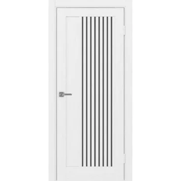 Межкомнатная дверь экошпон Турин 544.12 белый лёд остеклённая