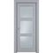 Фото межкомнатной двери эмаль Ofram Паспарту 33 RAL 7047 остеклённая