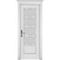 Фото межкомнатной двери массив ольхи ОКА Лондон 1 белая эмаль остеклённая