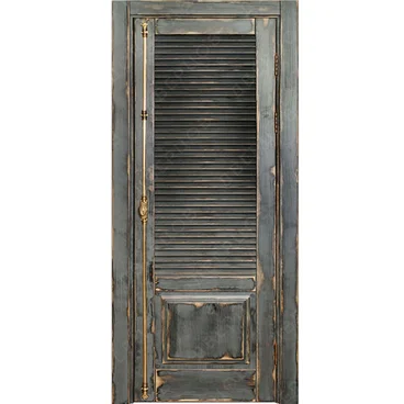 Межкомнатная дверь массив дуба Лофт Генуя RAL 7011 глухая