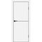 Межкомнатная белая дверь P-19 кромка ABS черная молдинг