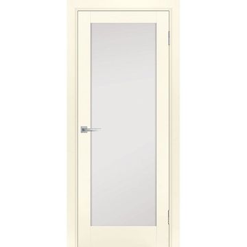 Межкомнатная дверь эмалит PSE-25 магнолия остеклённая