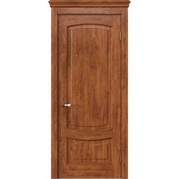 Межкомнатная дверь массив дуба Alvero Алина орех глухая